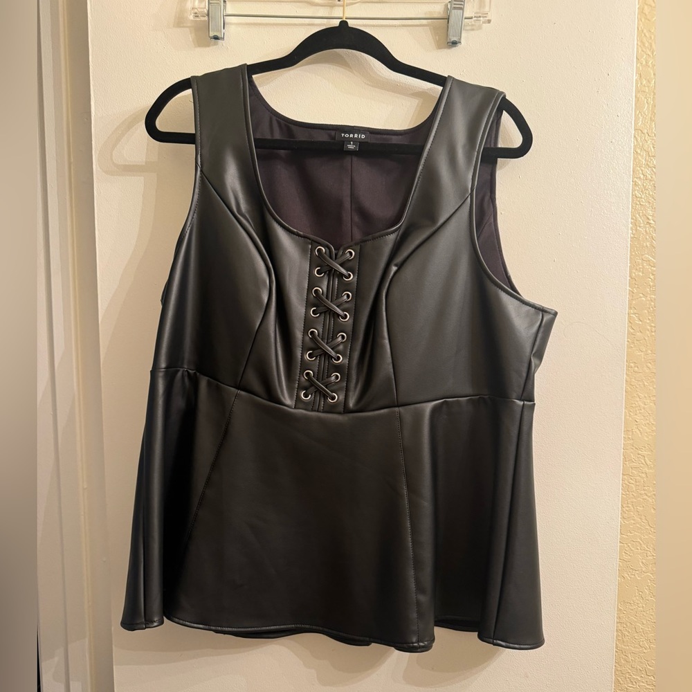 Black Leather torrid tank size 1